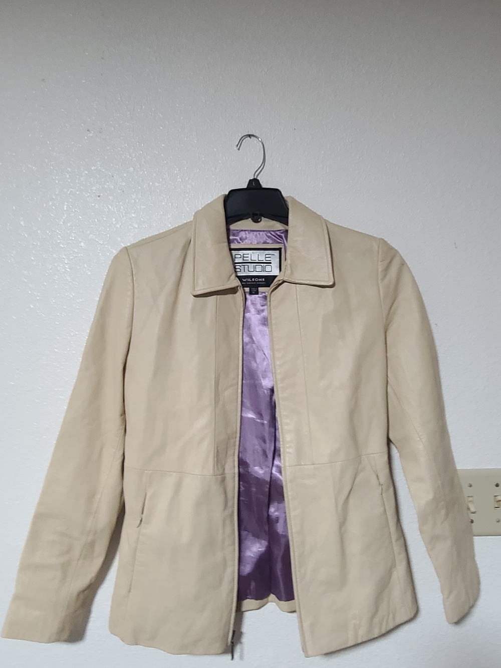 Pelle Studio Women's Cream Leather JacketY2K